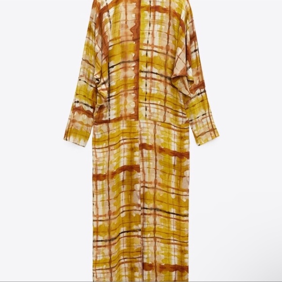 Blogger Favorite Zara Printed Midi Dress Size Medium - Picture 10 of 16